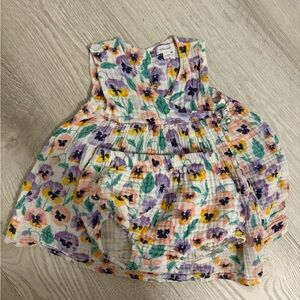 Angel Dear Multicolor Floral Baby Dress with Bloomers